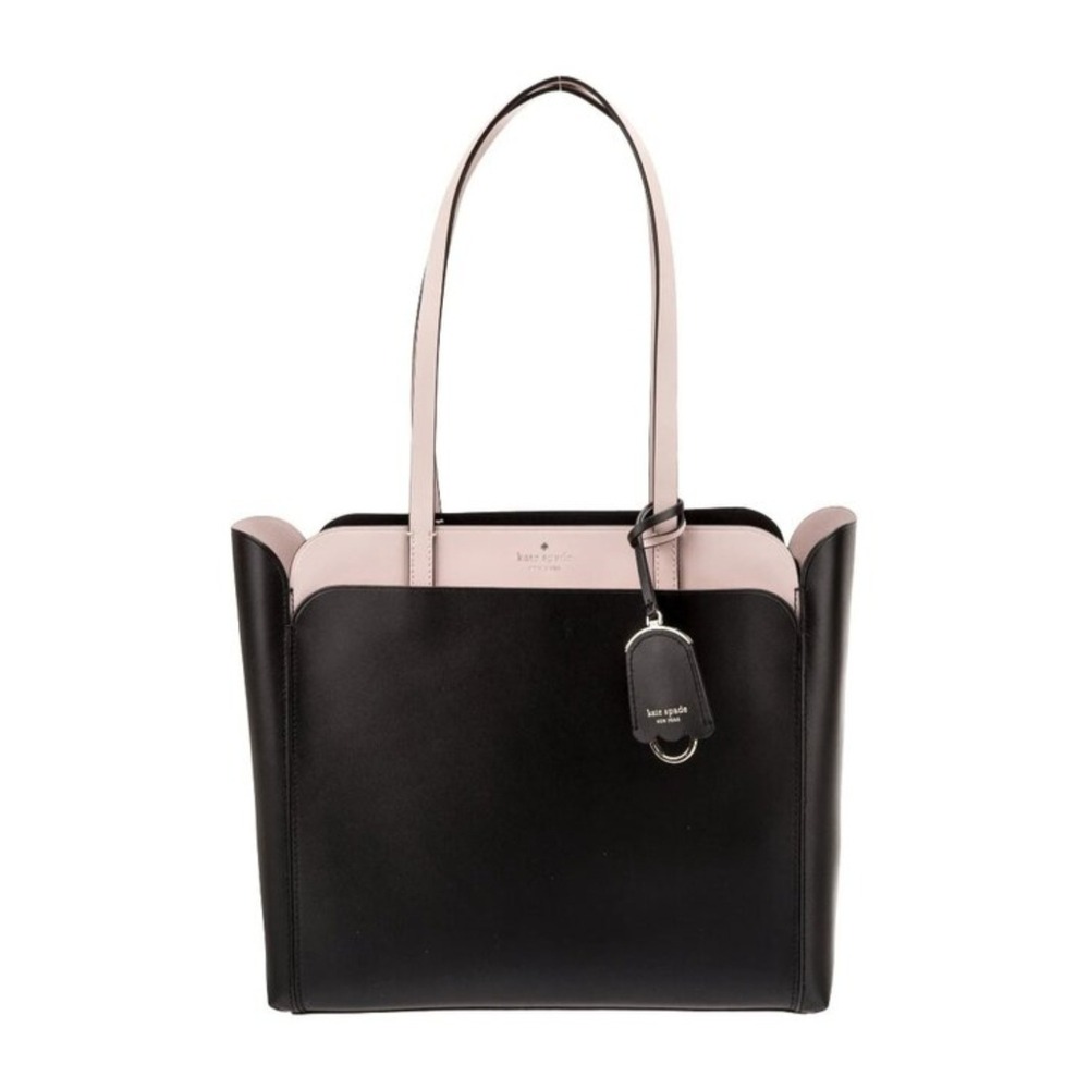 Kate Spade New York Magnolia Street Double Pocket Tote Black Pink Shoulder Bag